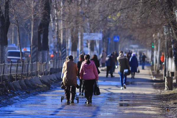 Crowd of people on the street — Stock Photo, Image