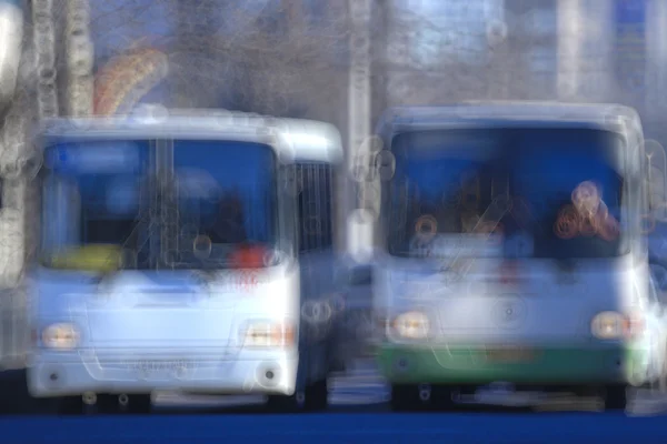 Defocusing city traffic — Stock Photo, Image