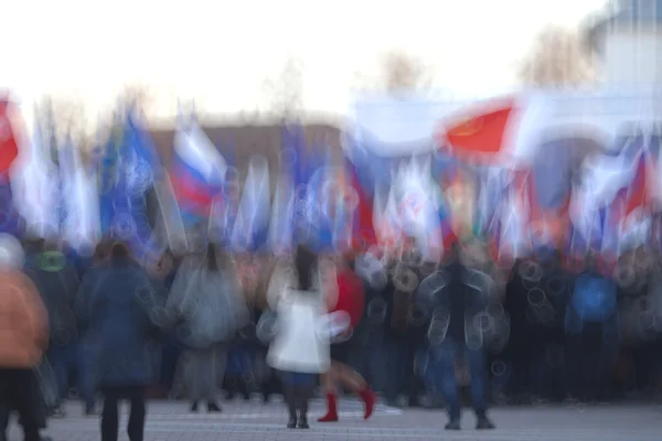 Натовп розмиті людей — стокове фото