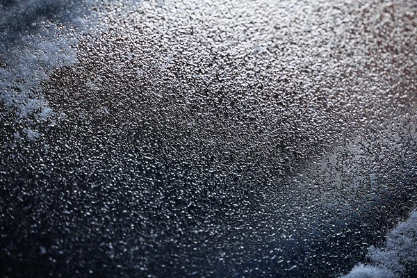 Snow texture on glass — Stock Photo, Image