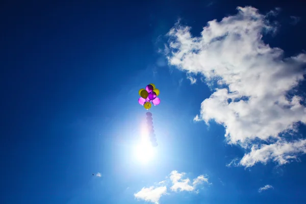 Colorful balloons in the sky — Stock Photo, Image