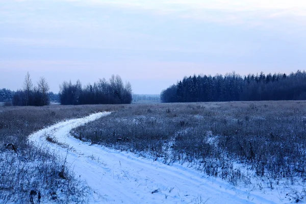 Nuvole nel cielo paesaggio invernale — Foto Stock