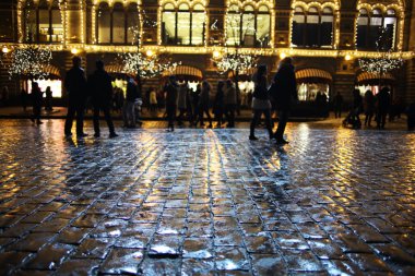 Doku ıslak cobblestones