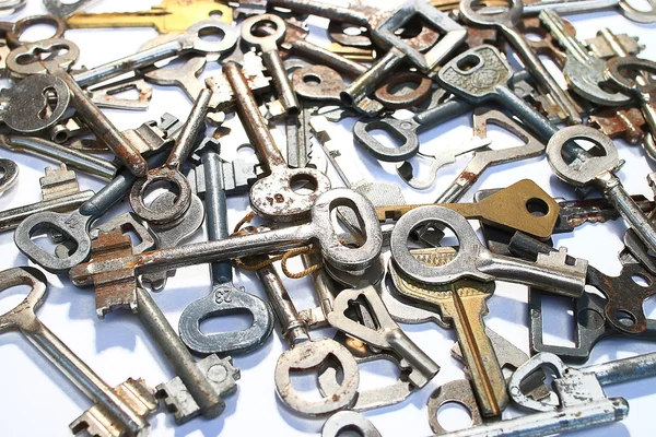 Keys on a white background — Stock Photo, Image