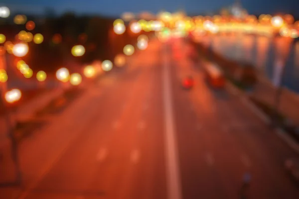 Nattstadens trafikljus — Stockfoto