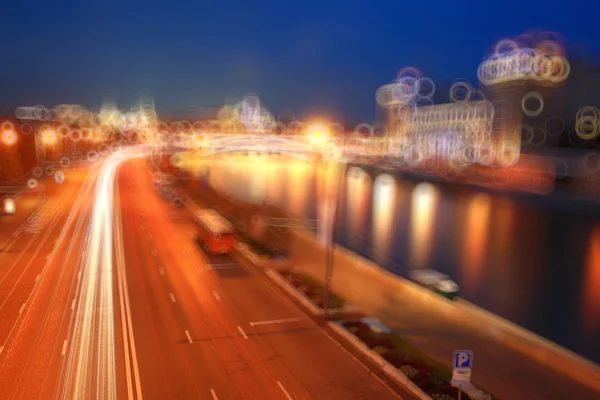 Semáforos nocturnos — Foto de Stock