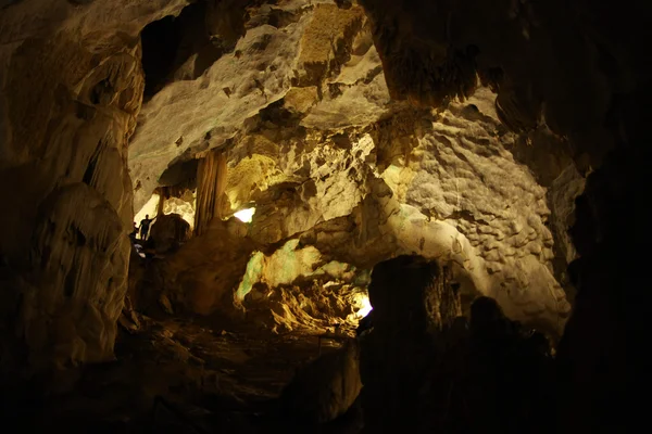 Stalactite cave spelunking — Stock Photo, Image