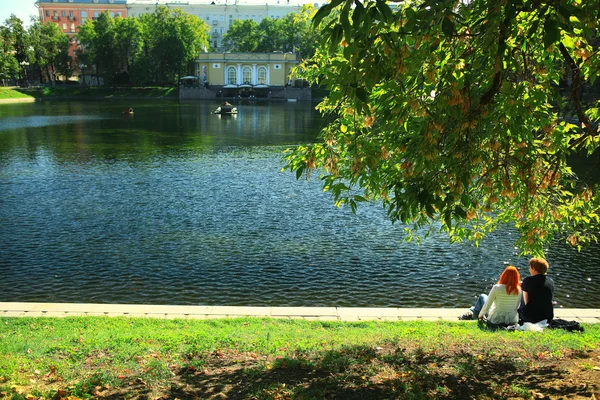 Allée des arbres du parc — Photo