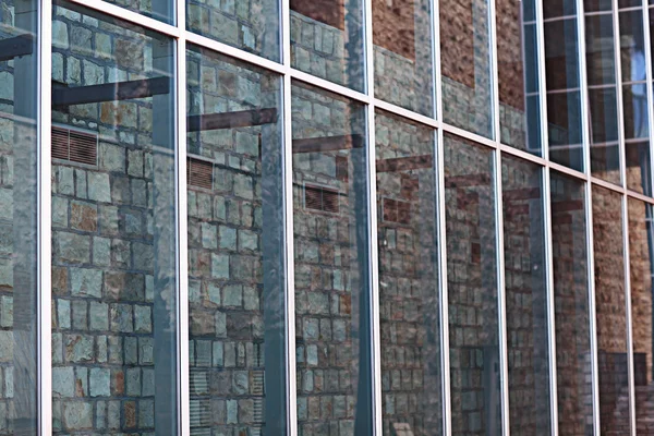 Glass building with reflection — Stock Photo, Image