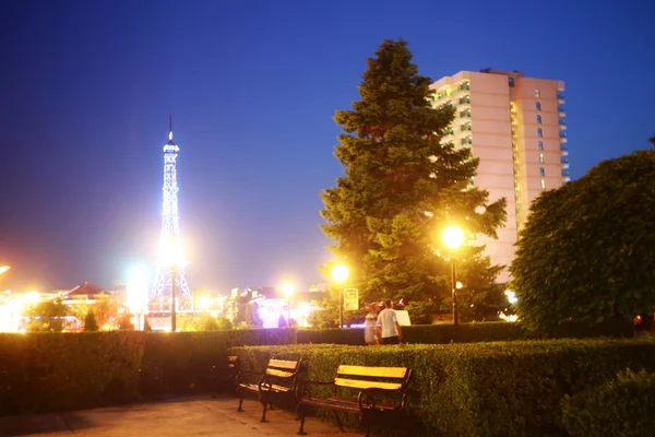 Natt stad landskap — Stockfoto