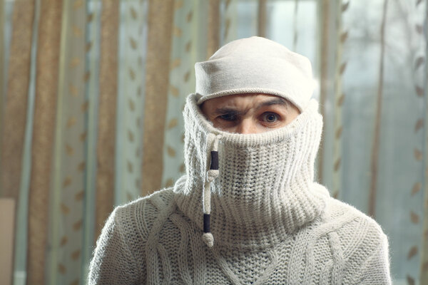 handsome man in a sweater