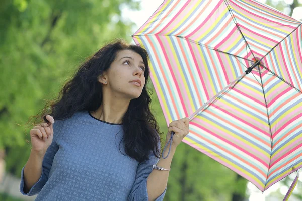 Woman holding umbrella — Stock Photo, Image