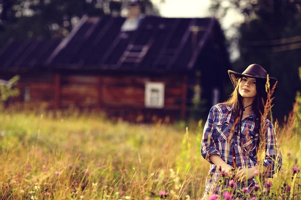 American portrait of a young woman — Stock Photo, Image