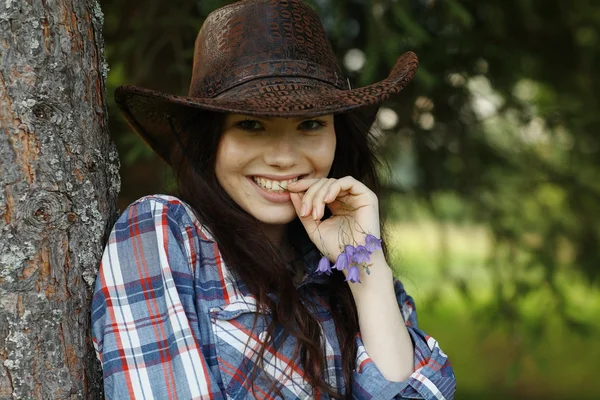 American portrait of a young woman — Stock Photo, Image