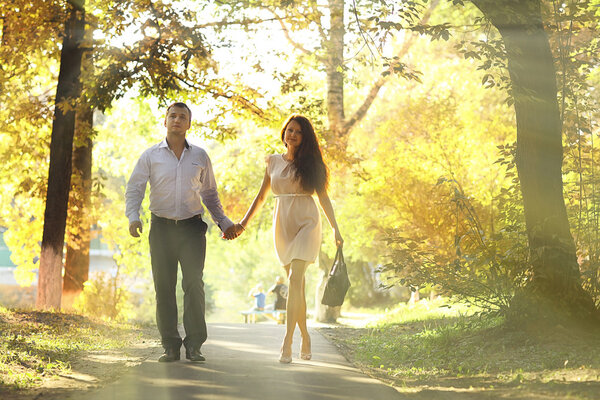 Young couple on a walk