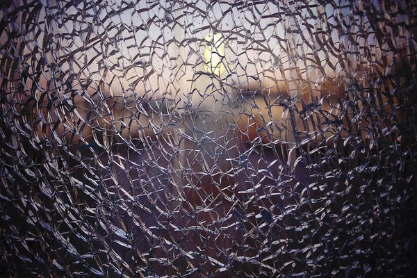 Texture cracked fractured glass — Stock Photo, Image