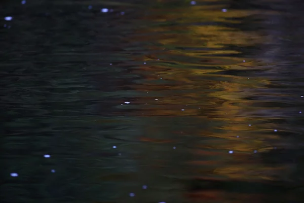 Texture of a dark autumn water in the river — Stock Photo, Image