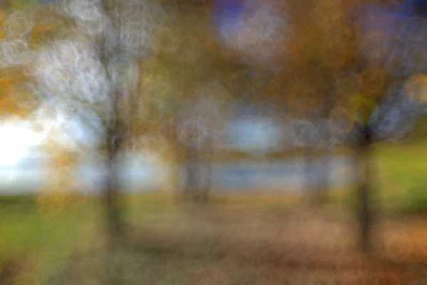 Herbst Park unfokussiert Hintergrund — Stockfoto