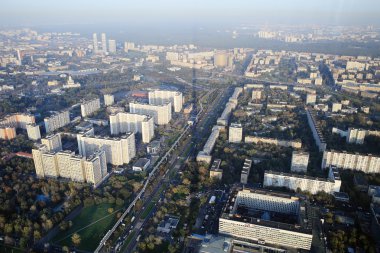 Moskova görünümünden Ostankino Kulesi