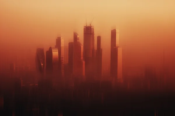 Ουρανοξύστες της πόλης Μόσχας — Φωτογραφία Αρχείου