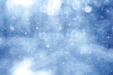 Mavi arka plan bulanık bokeh