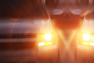 arka plan gece şehir hareket ışıkları ile