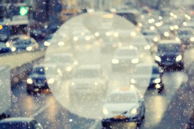 Daire arka plan bulanıklık bokeh arabalar