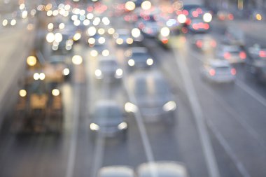 akşam şehir yol hareket bulanıklığı arabalı