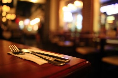 Restoran iç arka plan bulanık