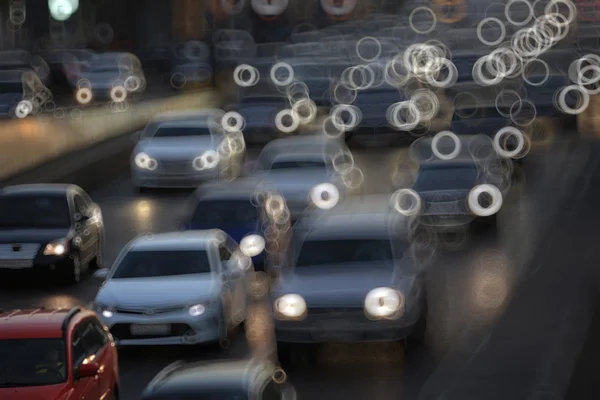 夜街背景をぼかし背景道路 — ストック写真