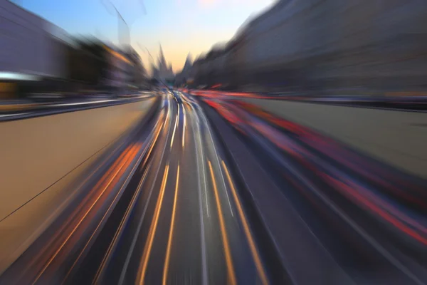 Background tracks with lights — Stock Photo, Image