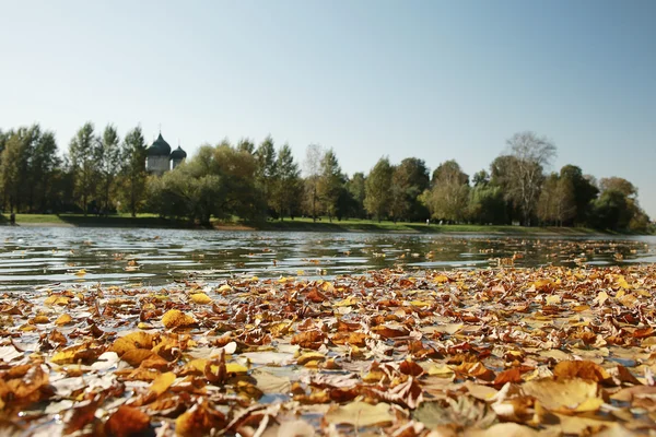 Pequeno rio outono — Fotografia de Stock