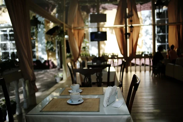 Fondo en los cafés italianos — Foto de Stock