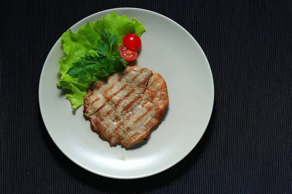 Meat is served in the restaurant — Stock Photo, Image