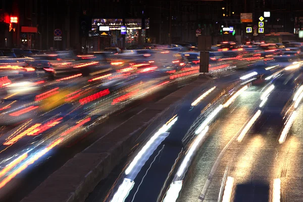 Background tracks with lights Stock Image