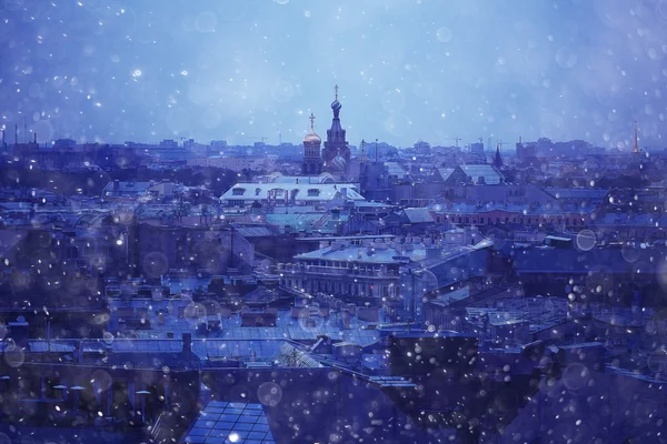 Nattlandskap i St Petersburg — Stockfoto