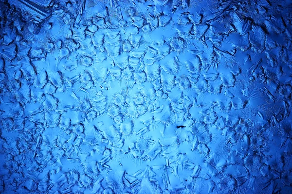 Ice blue texture on window — Stock Photo, Image