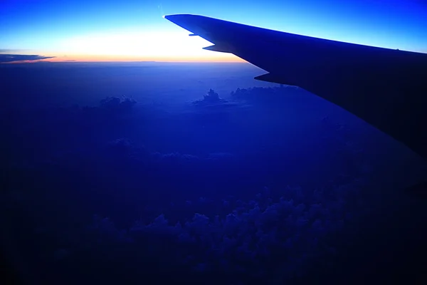 Night view from the airplane — Stock Photo, Image
