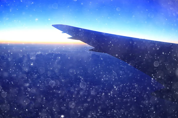 Vista nocturna desde el avión — Foto de Stock