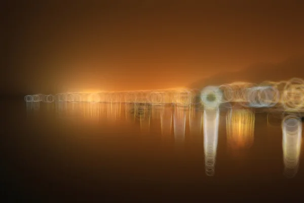 Blurred background night city lights — Stock Photo, Image