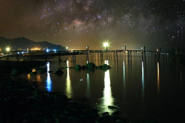 Nacht zuidelijke zomer landschap — Stockfoto