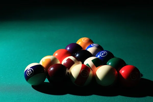 Billiard balls on the table — Stock Photo, Image