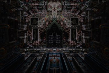 Mikroelektronik bilgisayar çipi arka plan