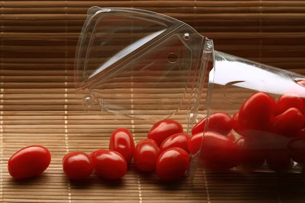 Cherry tomatoes salad texture — Stock Photo, Image