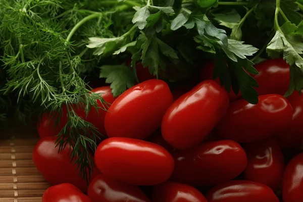 Körsbärstomater sallad konsistens — Stockfoto