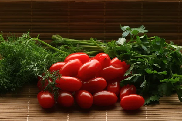 Konsistenz von Kirschtomaten Salat — Stockfoto