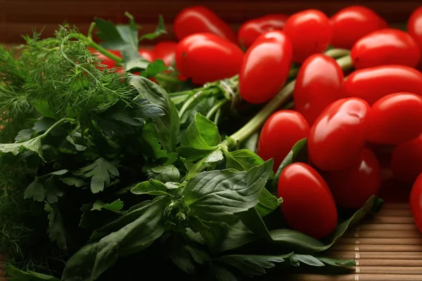 Konsistenz von Kirschtomaten Salat — Stockfoto