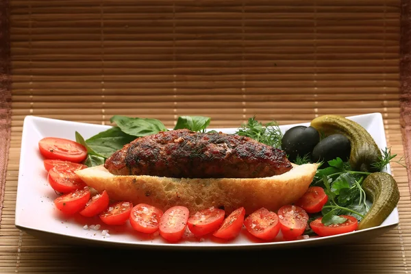 Wiśniowe pomidory sałatka tekstura — Zdjęcie stockowe