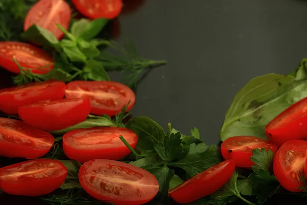 Ensalada de tomates cherry textura — Foto de Stock