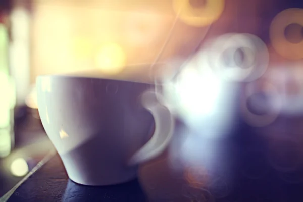 Kopp te på ett kafé — Stockfoto